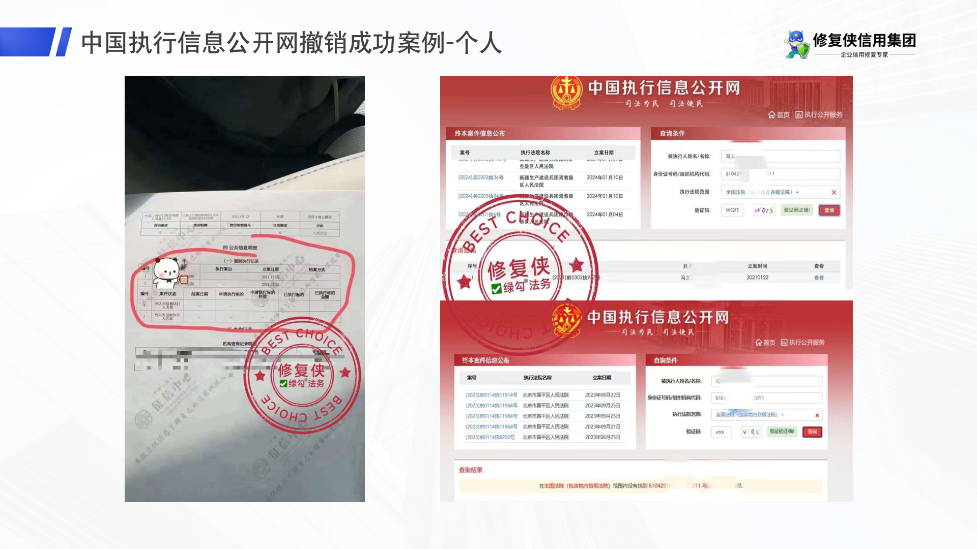 中国执行信息公开网个人案例截图